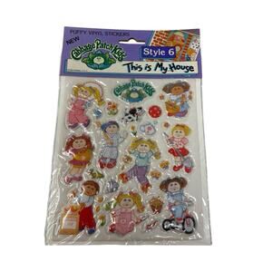 Vintage 1984 Cabbage Patch Kids Style 6 This is My House Puffy Stickers